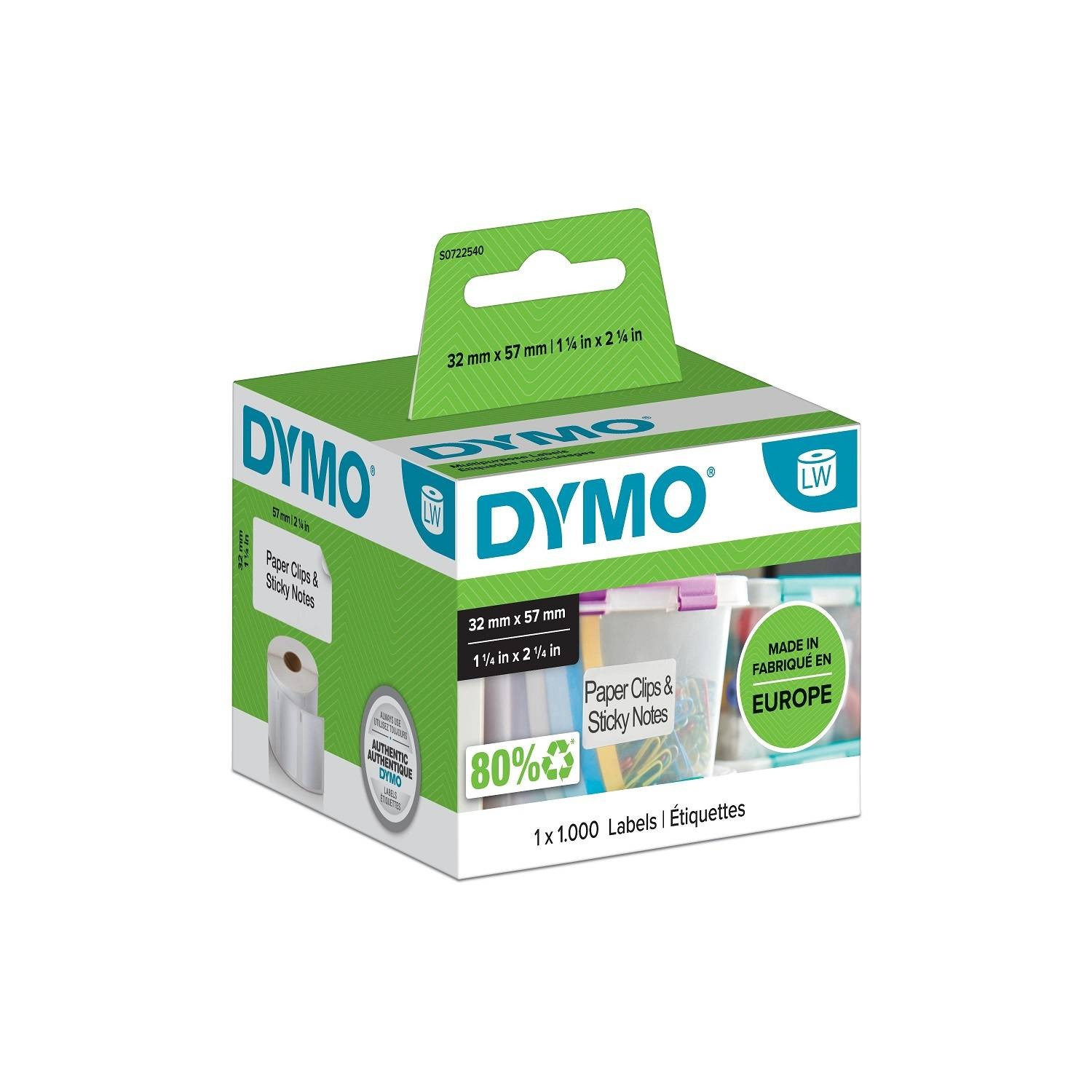 Etykiety DYMO 57x32 mm uniwersalna, biała 2093094